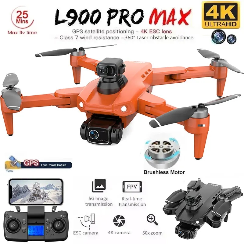 Drone Camera Night Vision - L900 Pro MAX GPS-drone 4K Professionele