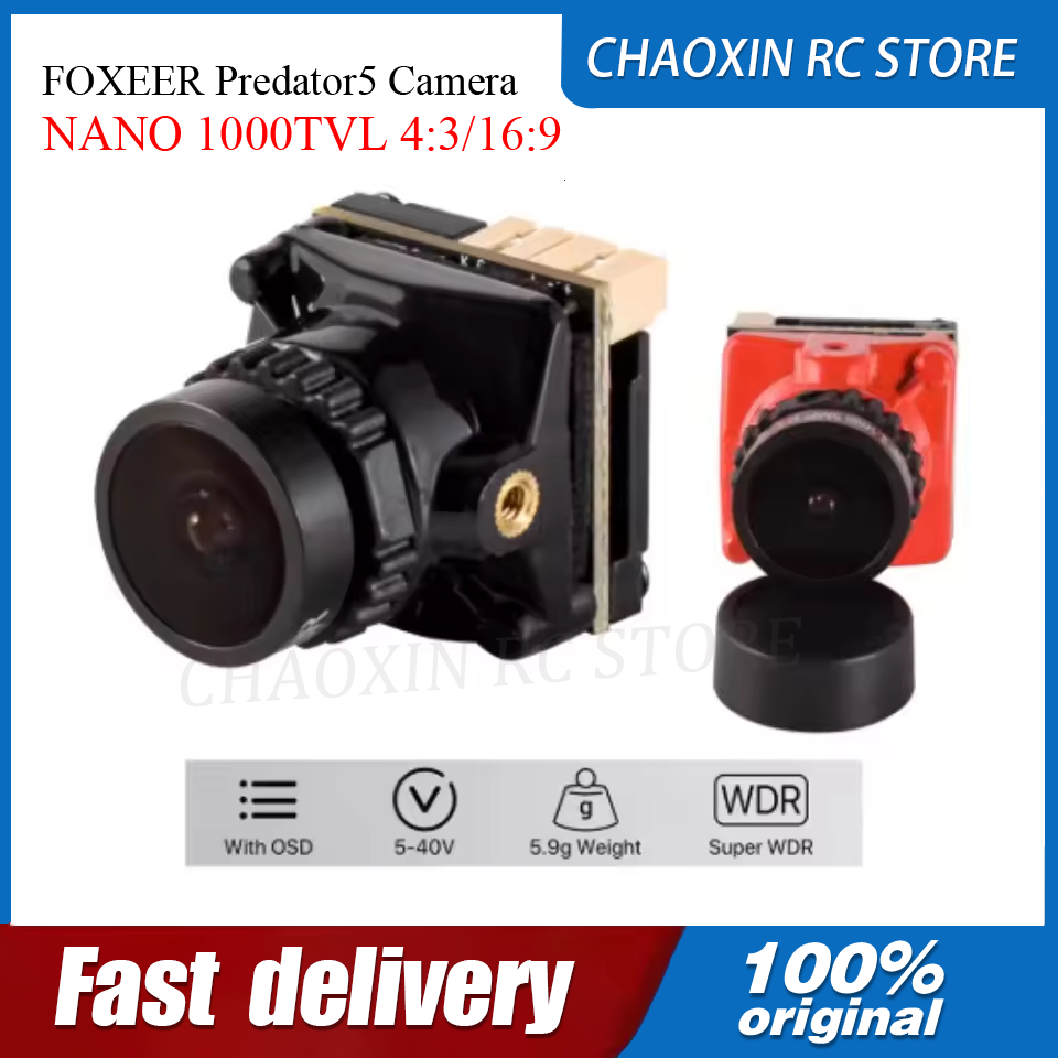 Drone Camera Lens - FOXEER Predator5 Camera NANO 1000TVL 4:3/16:9