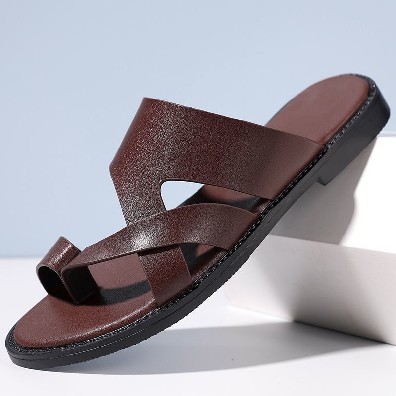 Drone Camera Stabilized - Trendy Heren Sandalen met Kruisbandjes, Glad,