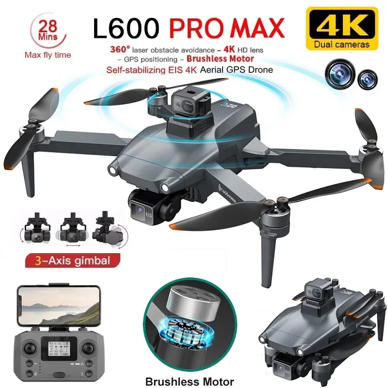 Drone Camera Wide Angle - L600 PRO MAX GPS Drone Professionele