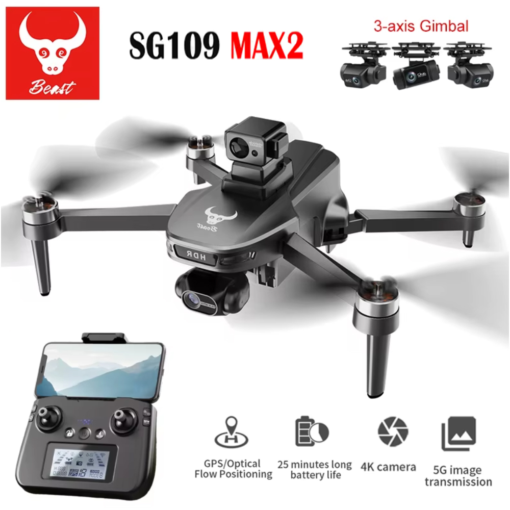 Drone Camera With Gimbal - SG109 MAX2 Professionele FPV 8K Camera
