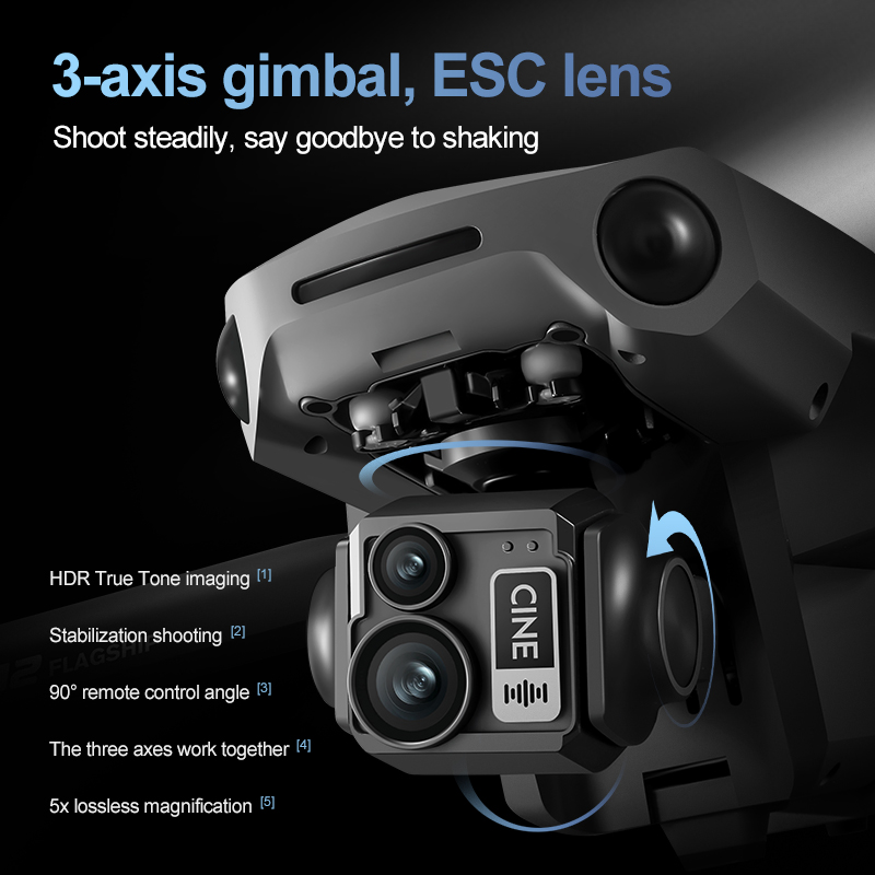 8K 3-assige Gimbal Brushless 7 - Drone Camera With Gimbal recensie en prijs