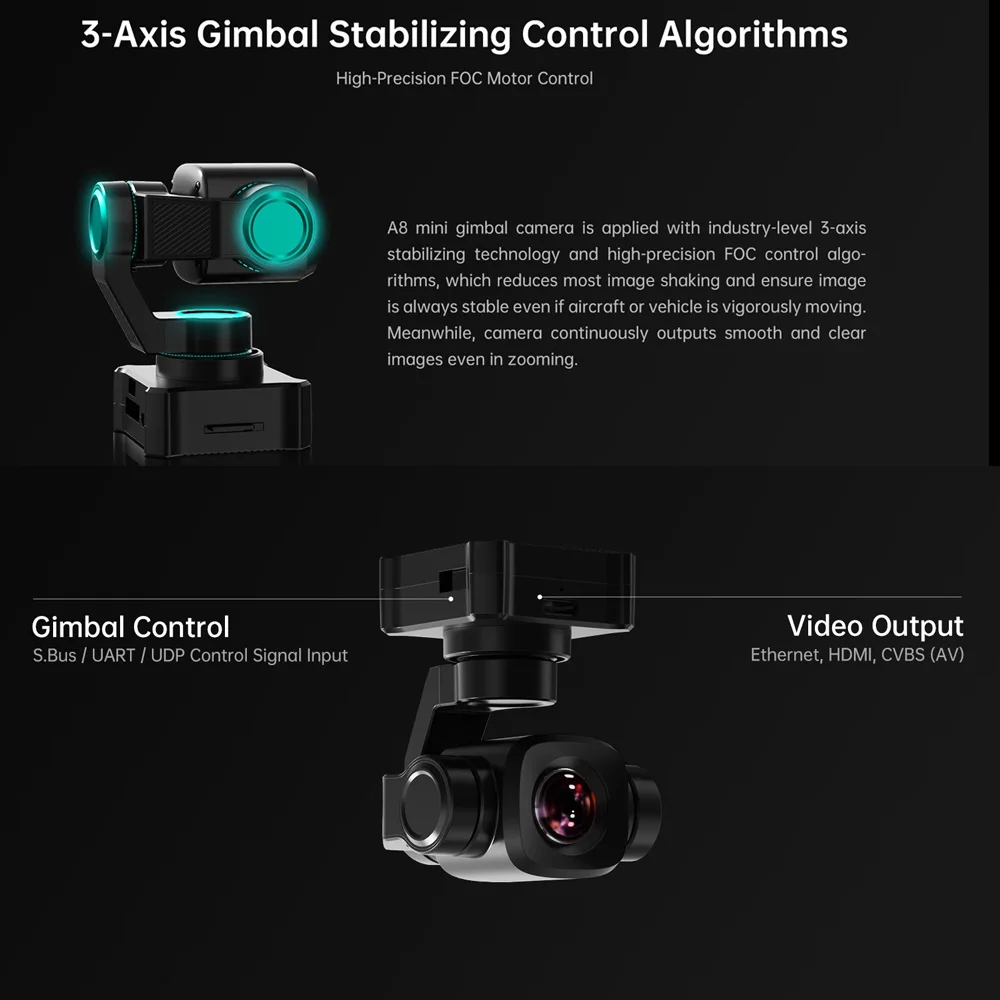 SIYI A8 Mini 4K 8MP Gimbal Cam - Drone Camera Vlog recensie en prijs