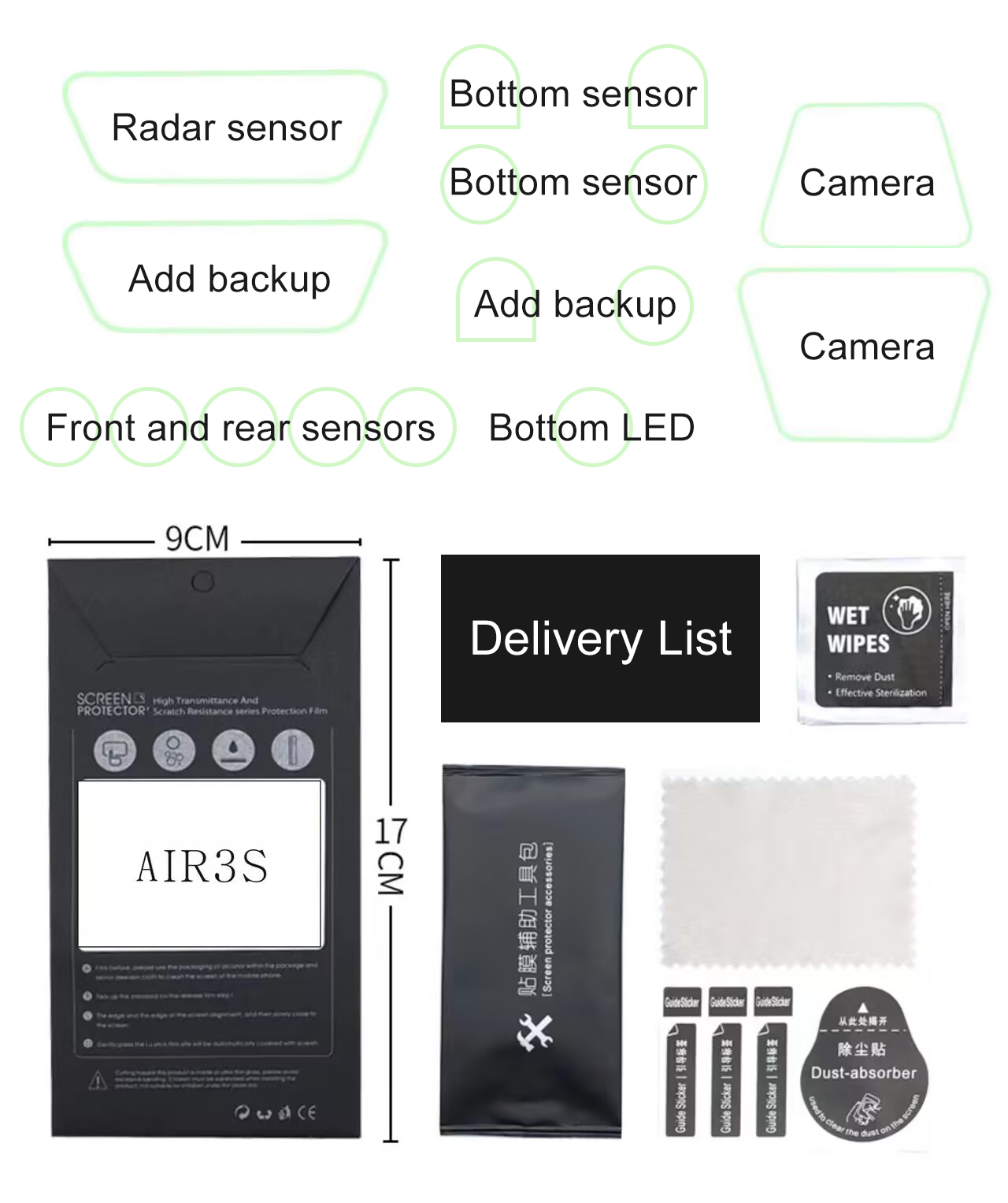 ​ Lens Sensor Beschermfolie vo - Drone Camera Filter recensie en prijs