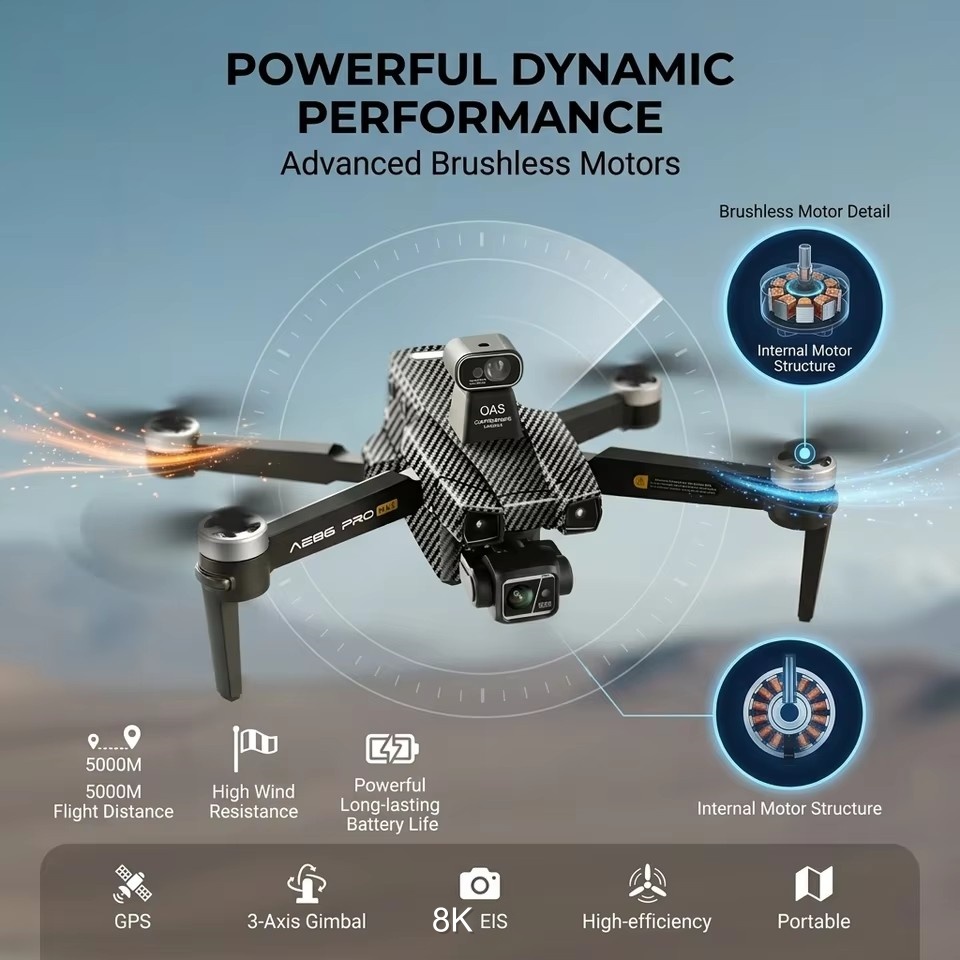 Brushless 8K ESC Dual Camera D - Drone Camera With Gimbal recensie en prijs