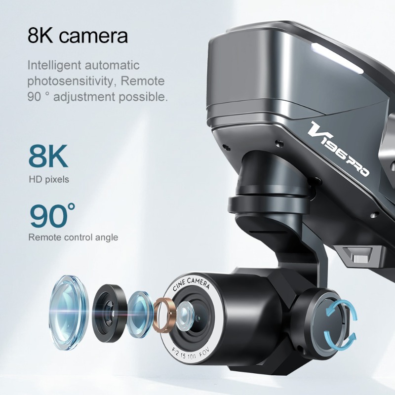 2025 V196 Automatische Obstake - Drone Camera With Gimbal recensie en prijs